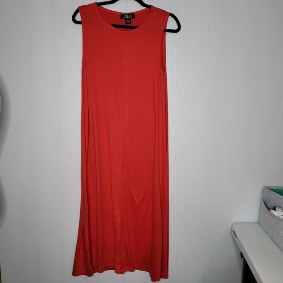 Daily Collection Solid Midi Flowy Cozy Tank Dress Size Large - Picture 4 of 9